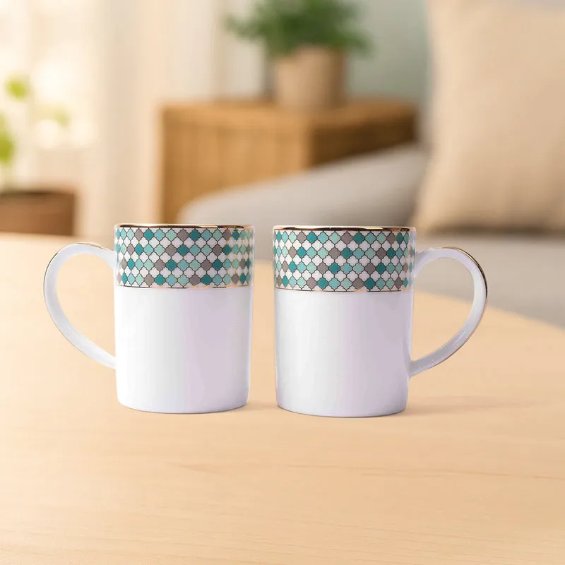 Christolite 24k Gold Brushed Porcelain Coffee Mug (300 mL) - Two Piece Set media 4