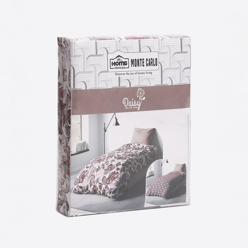 Monte Carlo Rosalynx Floral Polycotton Reversible Dohar (Light Pink) - 150 GSM media 7