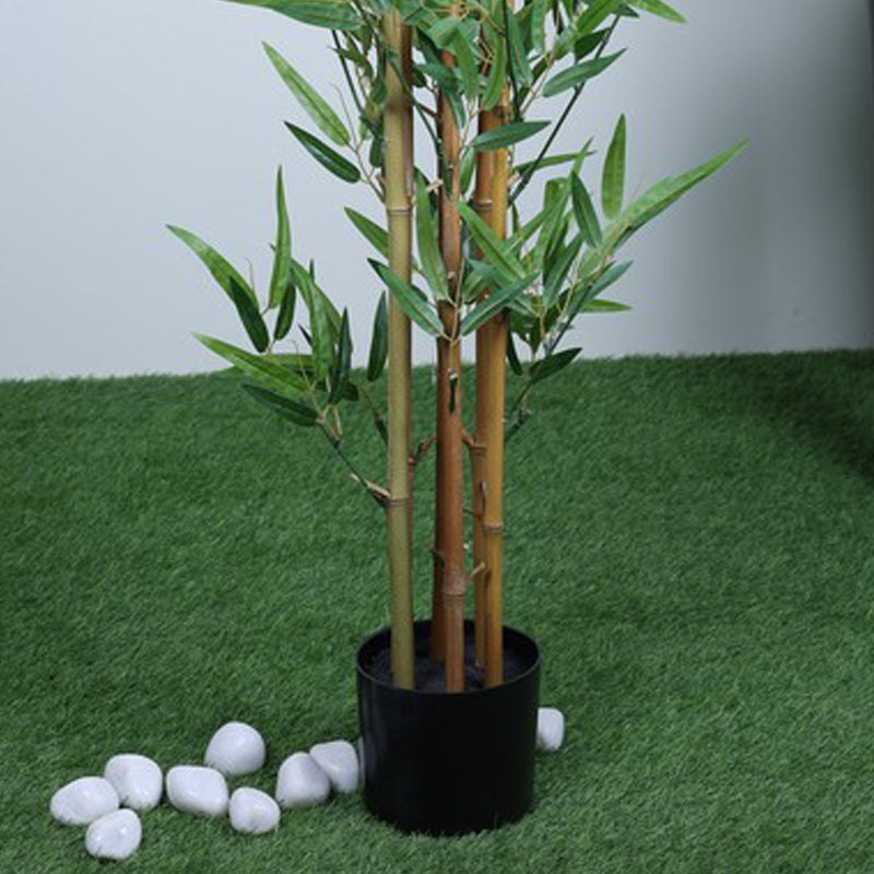 Artificial Bamboo Plant With Black Fiber Pot - 3.9 Feet media 4