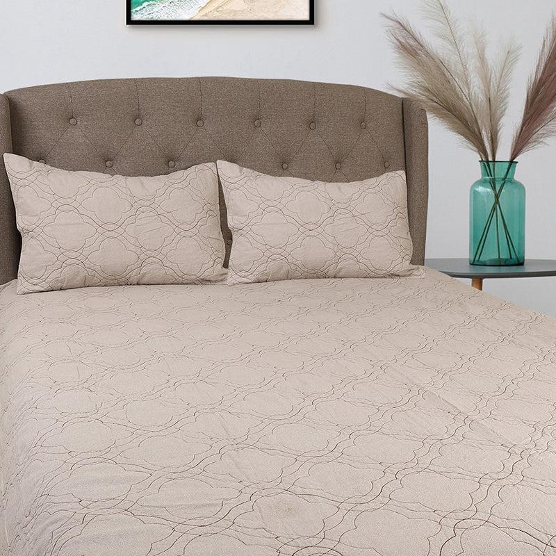 Sunbeam Weave Geometric Cotton Quilt - 250 GSM media 4