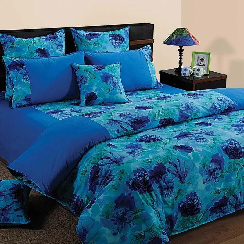 Swayam Blue Bliss Cotton Comforter - 150 GSM media 3