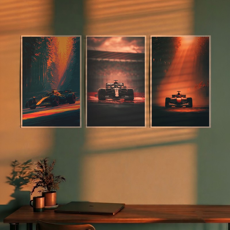 Crimson Torque Cars Polymer Wall Poster