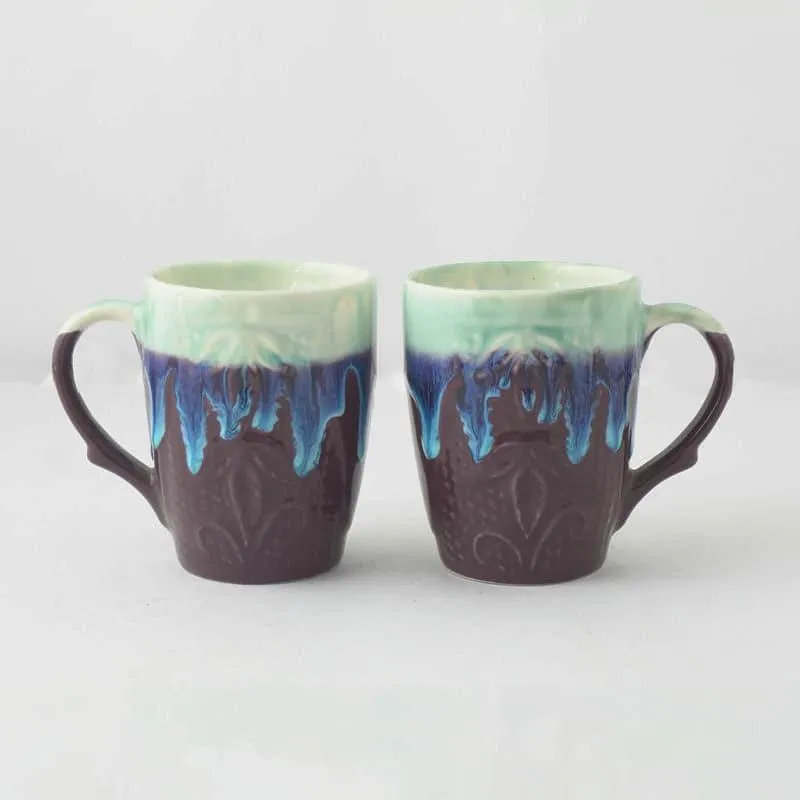 Water Ceramic Coffee Mug (300 mL) - Two Piece Set media 3