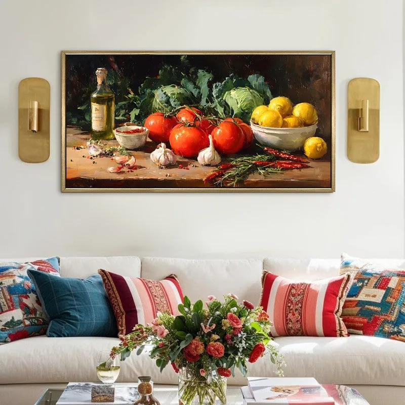 Mediterranean Quiet Canvas Wall Painting With Frame media 1