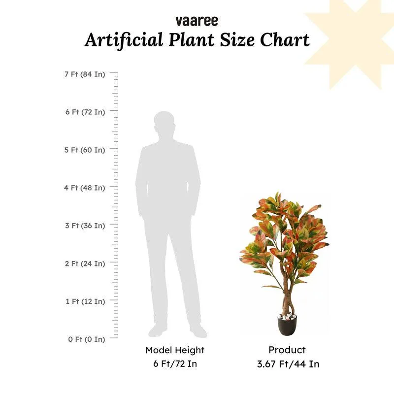 Arelon Autumn Leaf Artificial Plant With Black Plastic Pot - 110 cm (3.6 ft) media 8