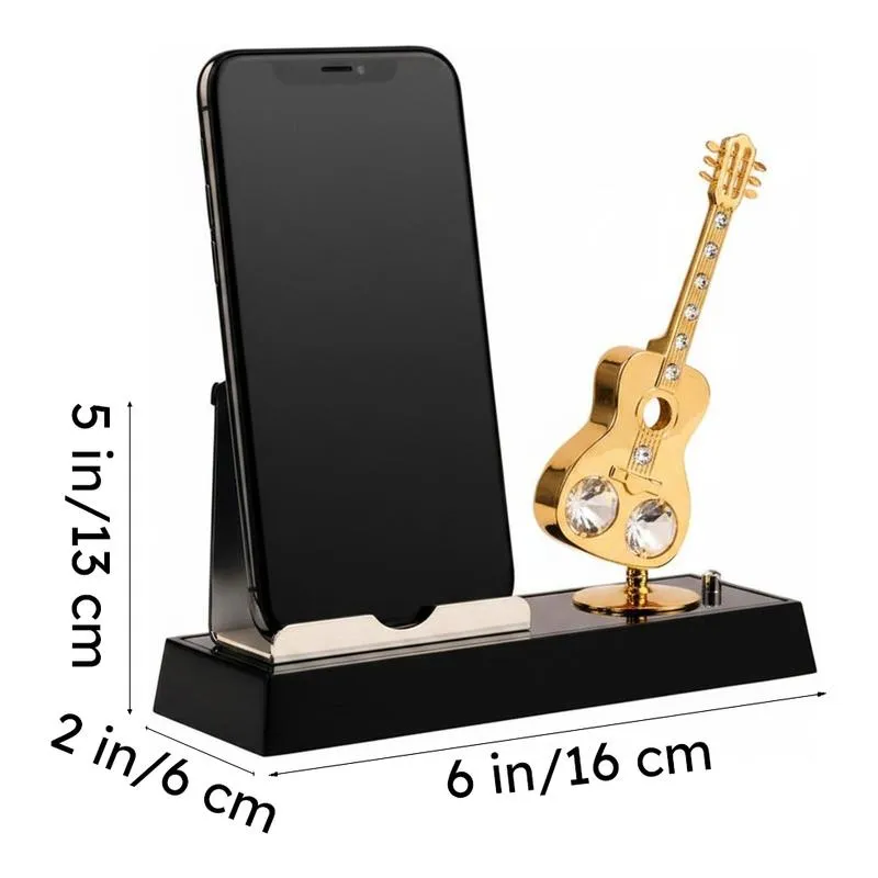 Luxe Guitar 24K Gold Plated Mild Steel Desk Oraganiser media 7