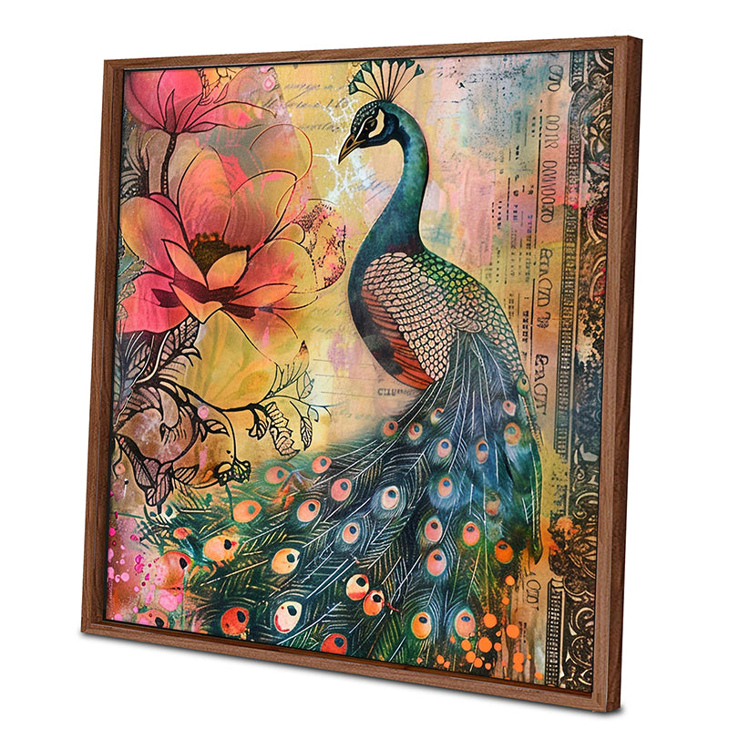 Colors Of Mayura Canvas Wall Art With Frame media 4