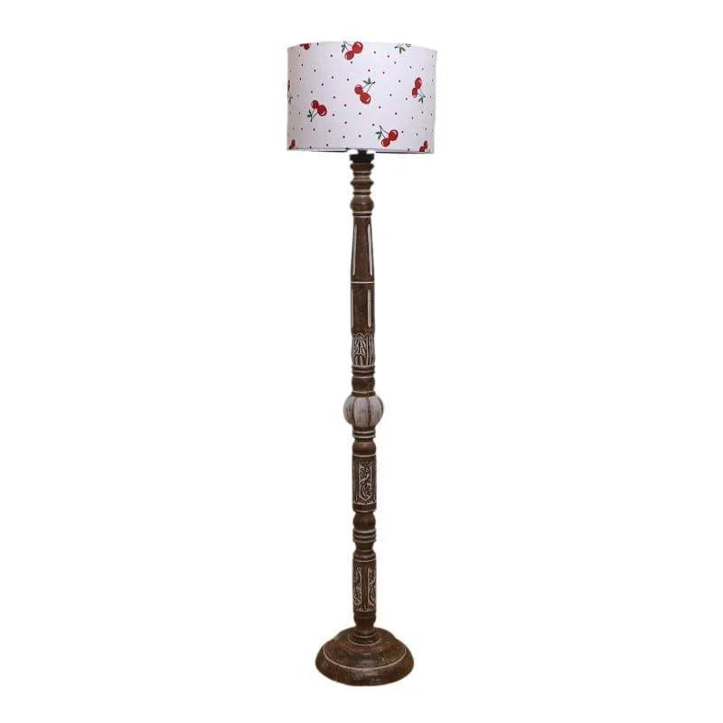 Colton Round Cherry Floor Lamp media 4