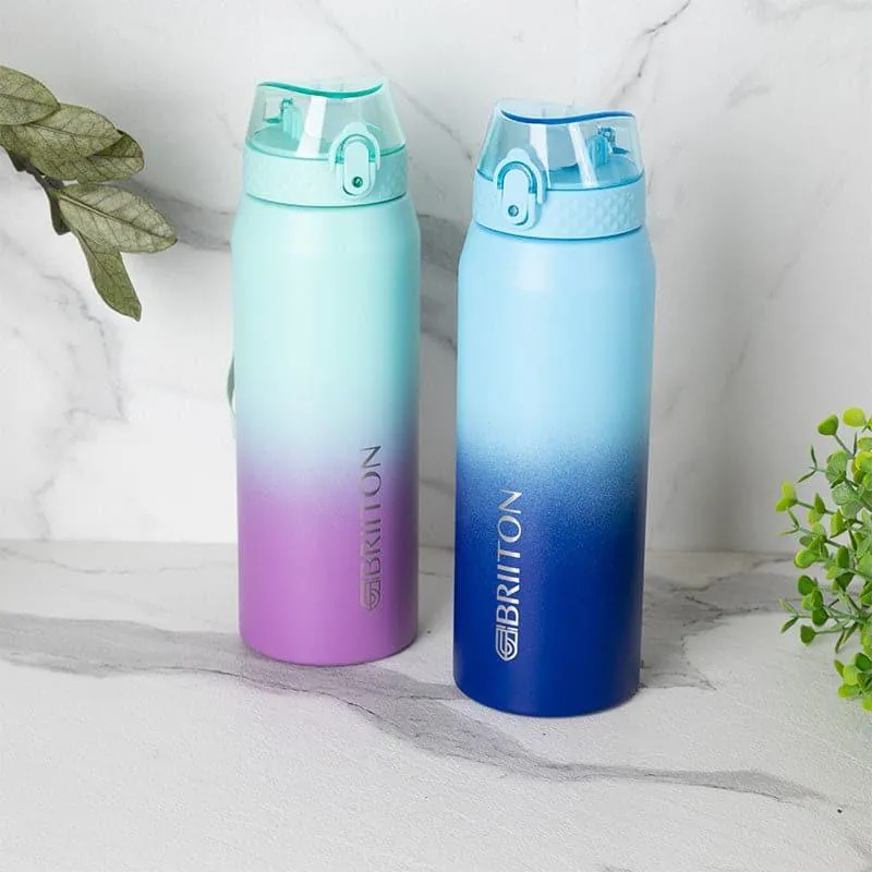 Quench Calm Hot & Cold Thermos Water Bottle (Purple & Blue, 750 mL Each) - Set Of Two media 1