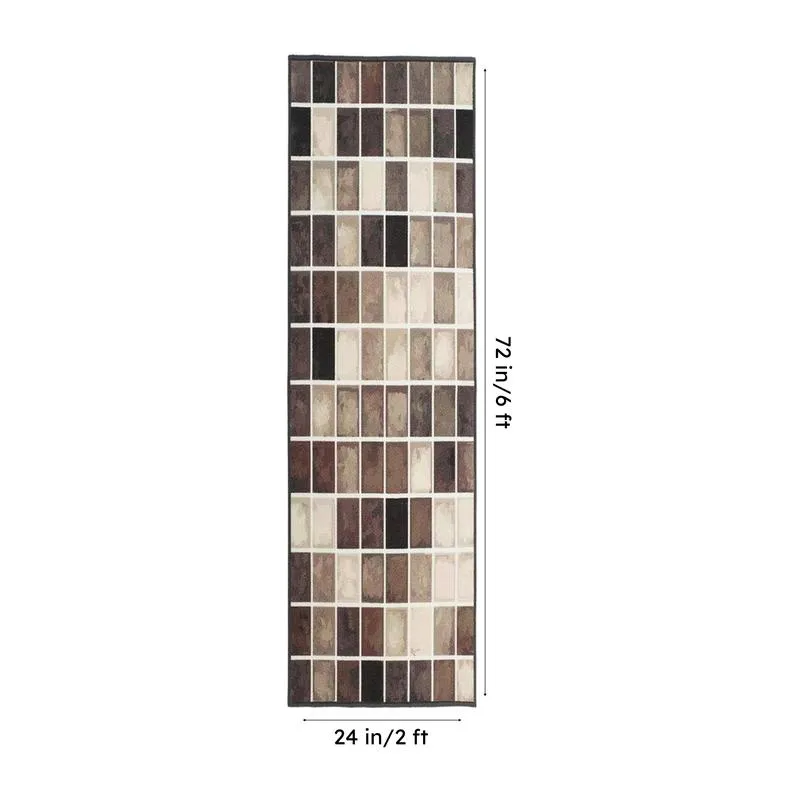 Symmetra Nylon Runner Rug - Beige media 8