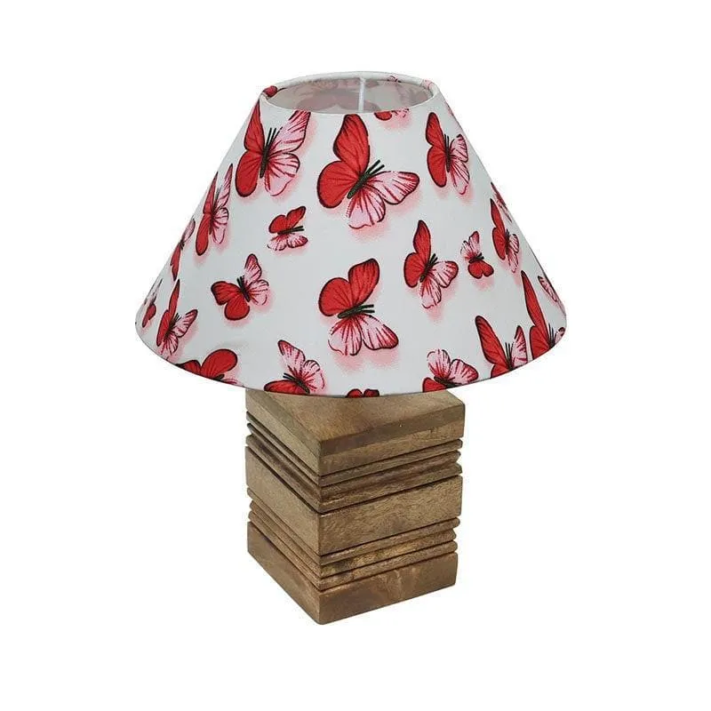 Butterfly Cube Fabric Table Lamp - Multicolor media 4