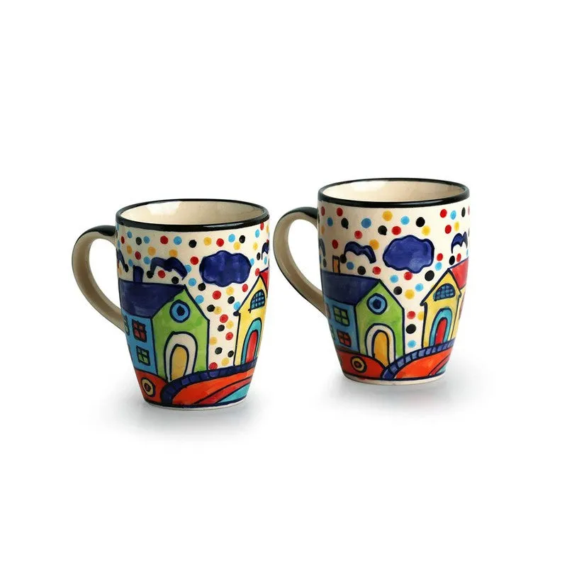 Ceramic Ceramic Coffee Mug (270 mL Each,Multicolor) - Set Of Two media 3