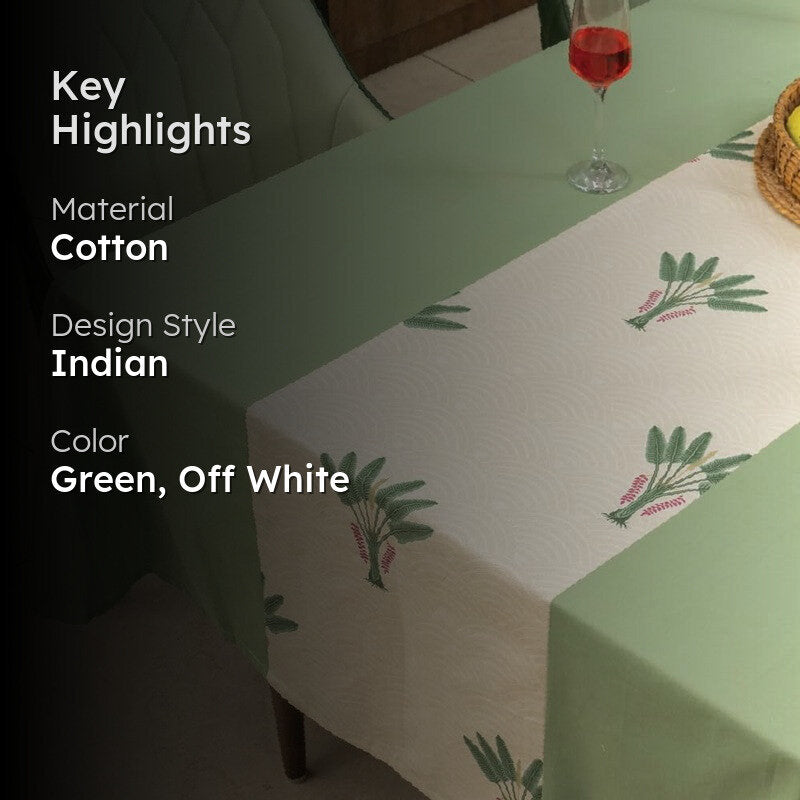 Urban Space Dualis Table Cover - Green & Off White media 2