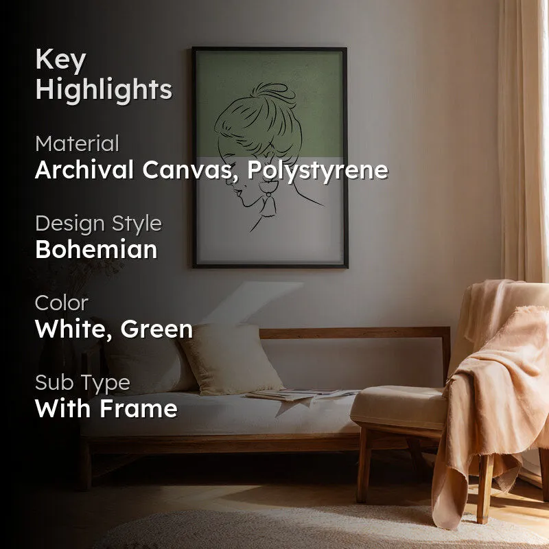 Ethereal Sketch Canvas Wall Painting With Black Frame media 2