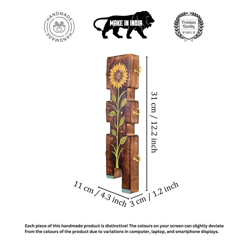 Sunflower Wooden Key Holder media 7