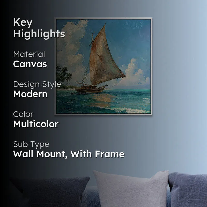 Tropical Sails Canvas Wall Art With Frame media 2