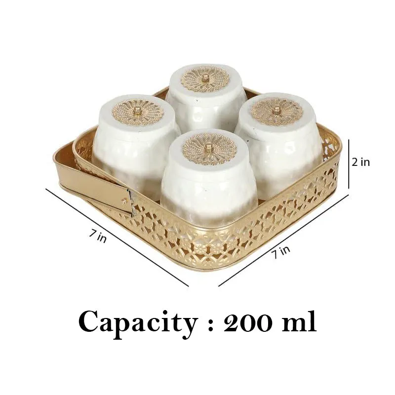 Hamsa Ethnic Basket With Jar (200 mL Each) - Five Piece Set media 5