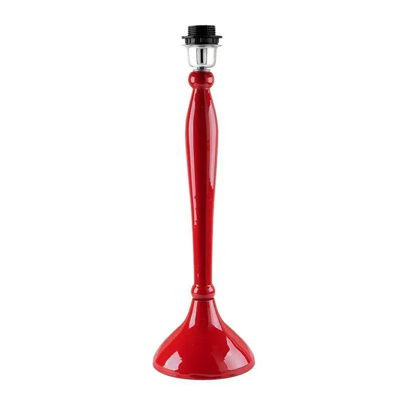 Royal Ovoid Table Lamp With Fabric Shade - Red,White media 4