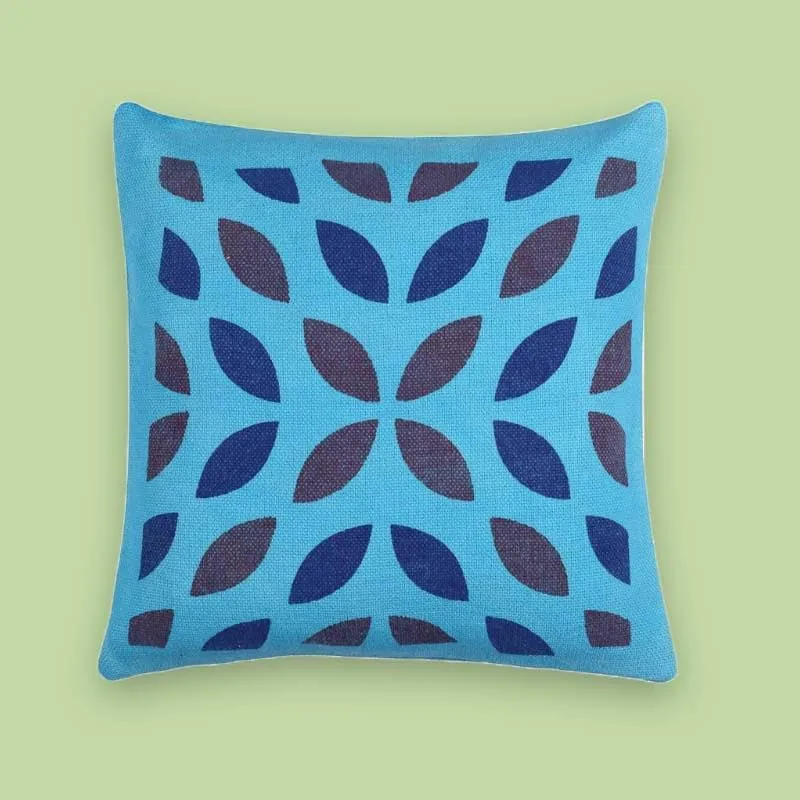Scattered Petals Cushion Cover - Blue - Set Of Five media 1