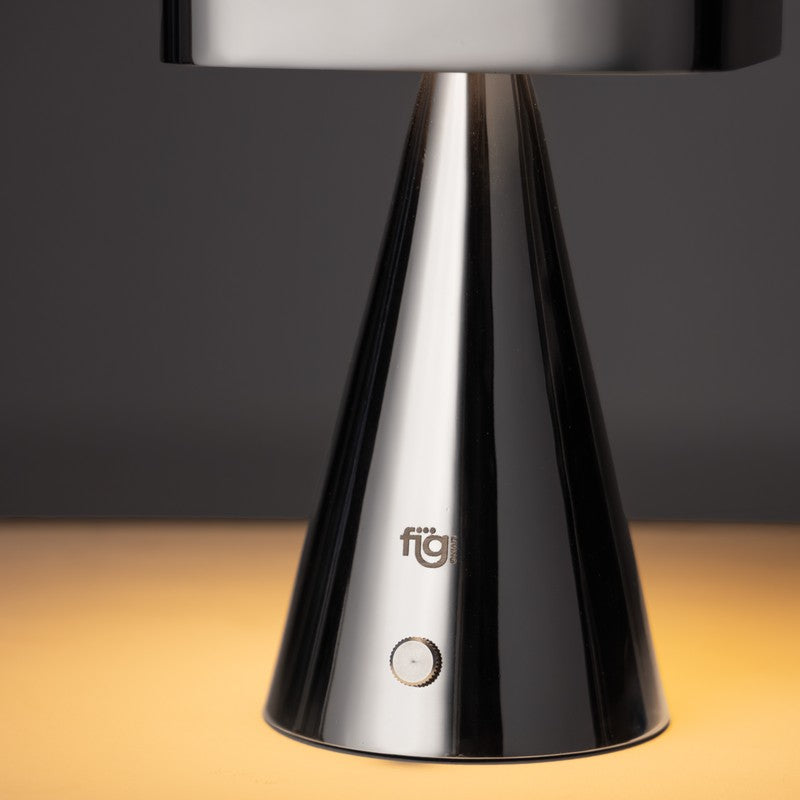 Fig Living Chrome Portable Stainless Steel Table Lamp - Silver media 13