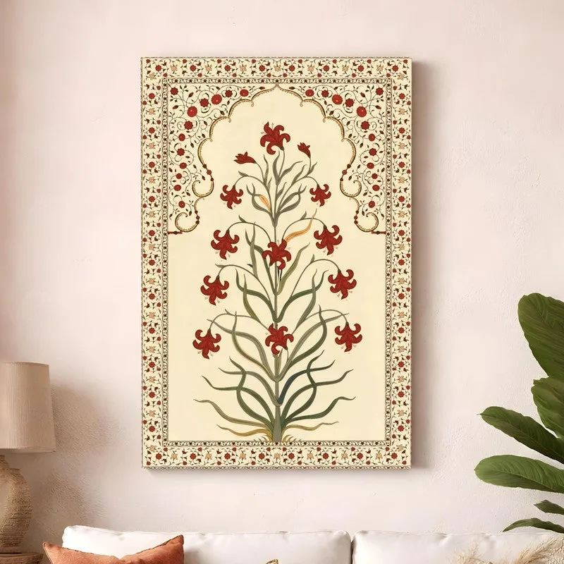 Festive Ethnic Flora Canvas Wall Art media 3
