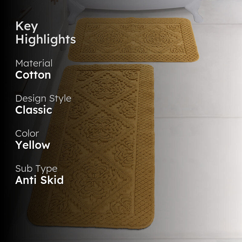 Saral Home Textura Anti-Skid Bathmat - Set of Two media 2