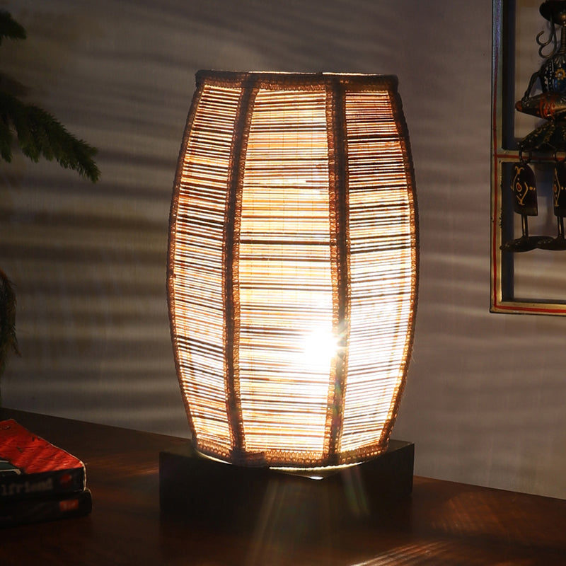 Lumorae Edge Bamboo Table Lamp - Black