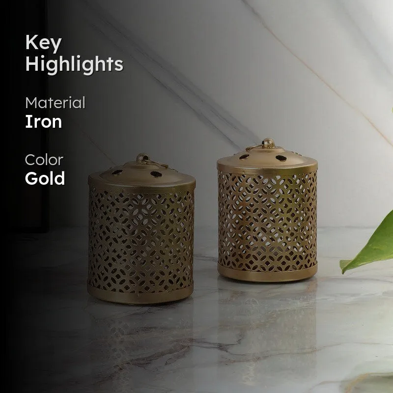 Lattice Tealight Candle Holder - Set Of Two media 2