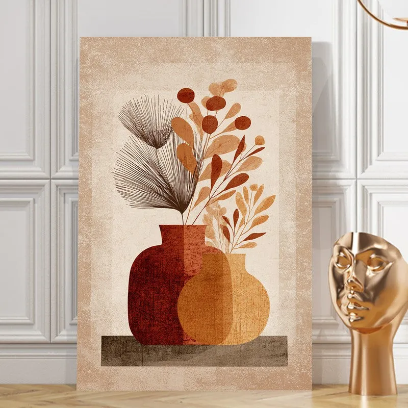 Earthy Vase Composition Canvas Wall Art media 8