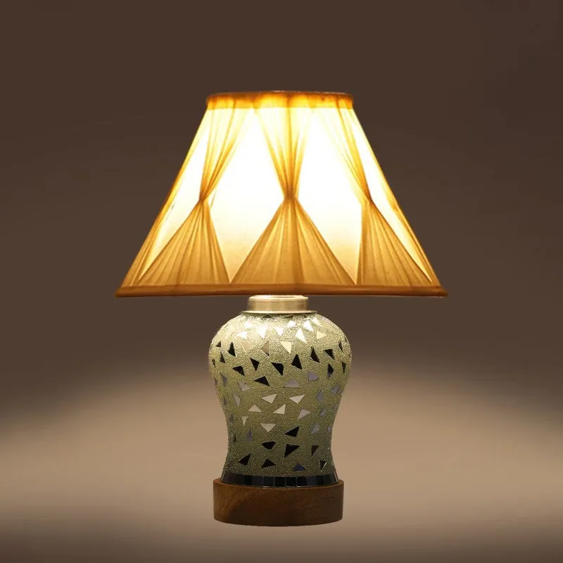 Liora Smocked Wooden Table Lamp - Multicolor media 6