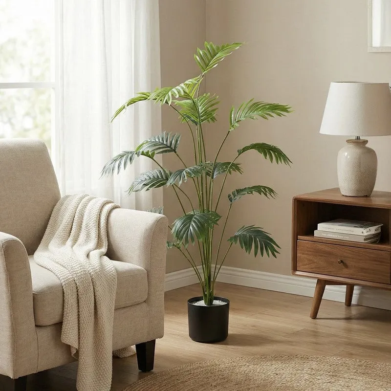 Palmora Artificial Areca Palm Plant With Black Plastic Pot - 3.4 ft media 3
