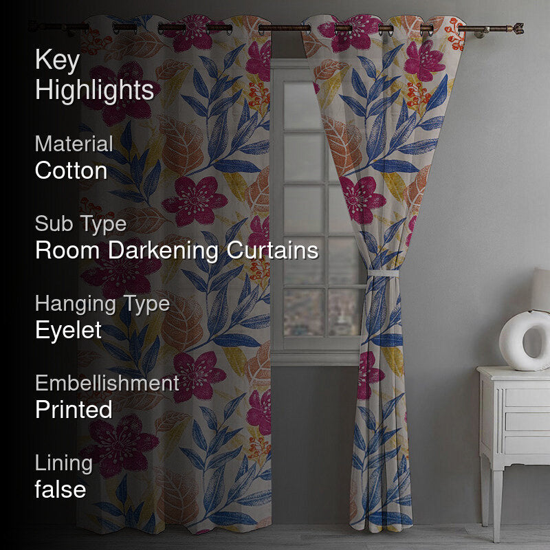 Bud Bell Room Darkening Curtain - Set Of Two media 2