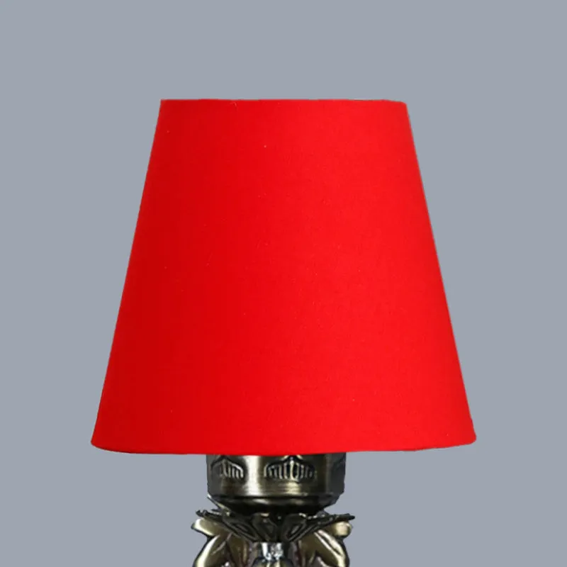 Ziada Stiva Conical Fabric & Metal Wall Lamp - Red media 4