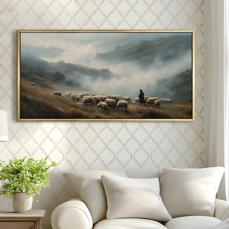 Veiled Hills Canvas Wall Painting With Frame media 4