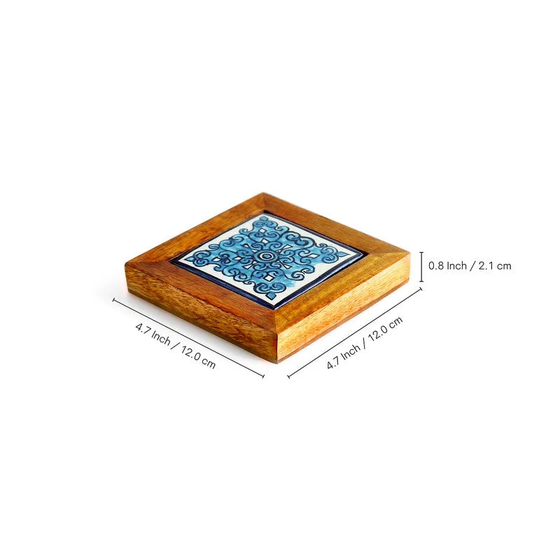 Mughal Flowers Coaster - Set Of Two media 7