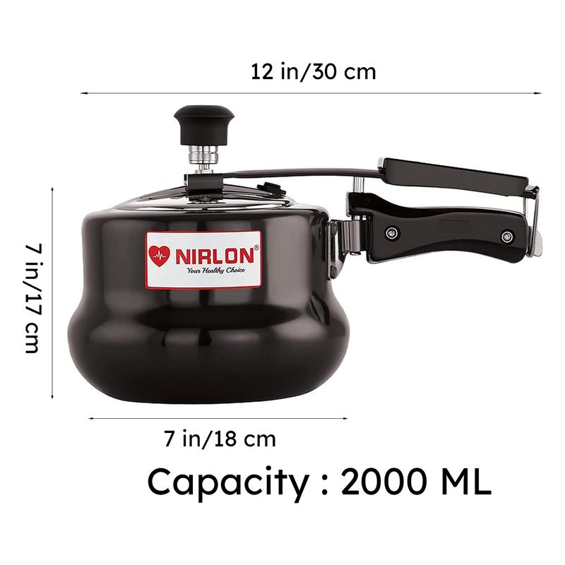 Nirlon Hard Anodized Pressure Cooker Outer Lid - 2000 ML/ 7 Inches image 10
