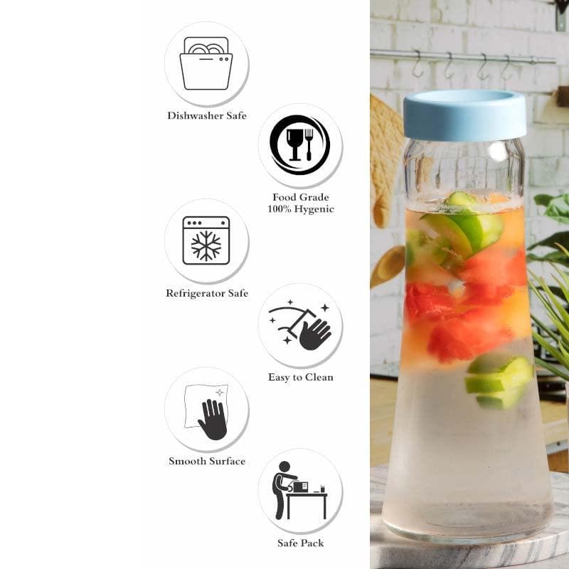 Pasabahce Belamour Glass Carafe with Lid - 1030 ML media 4