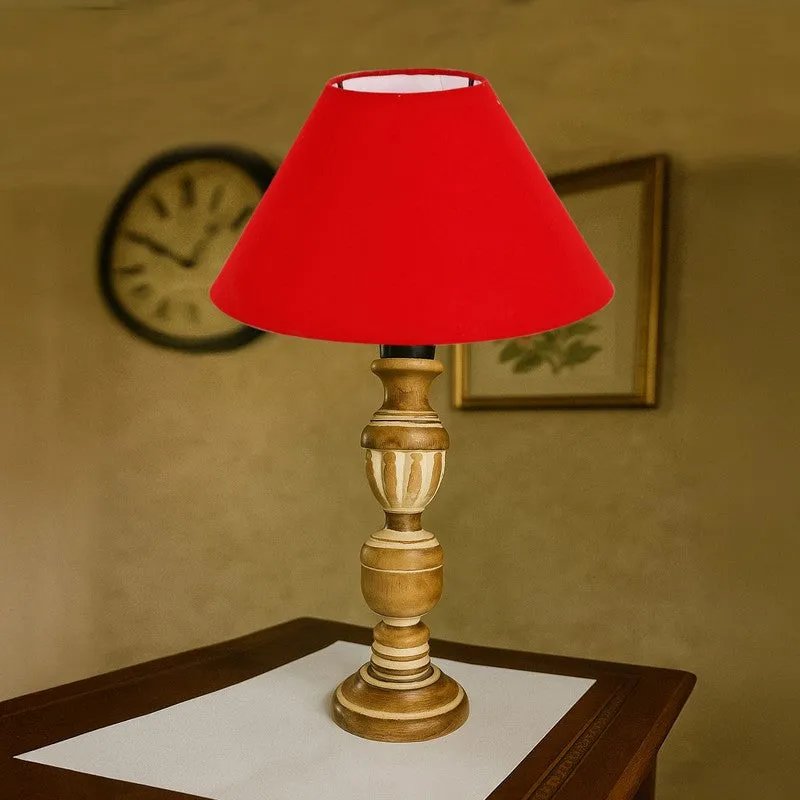 Zenrae Muse Wooden Table Lamp - Red media 4