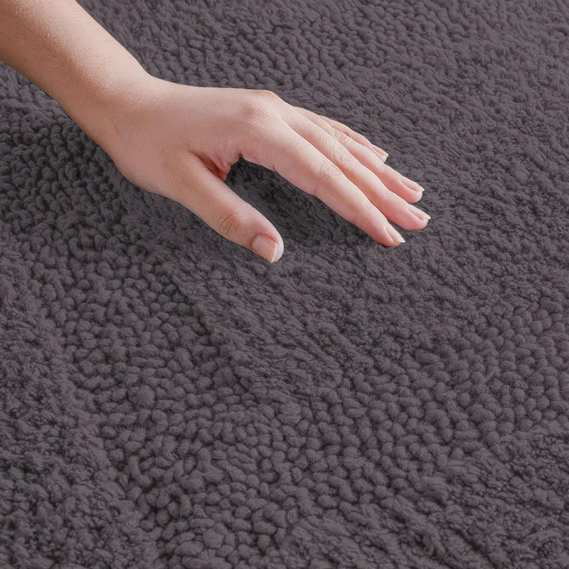 Paris Luxe Reversible Bath Mat - Charcoal media 2