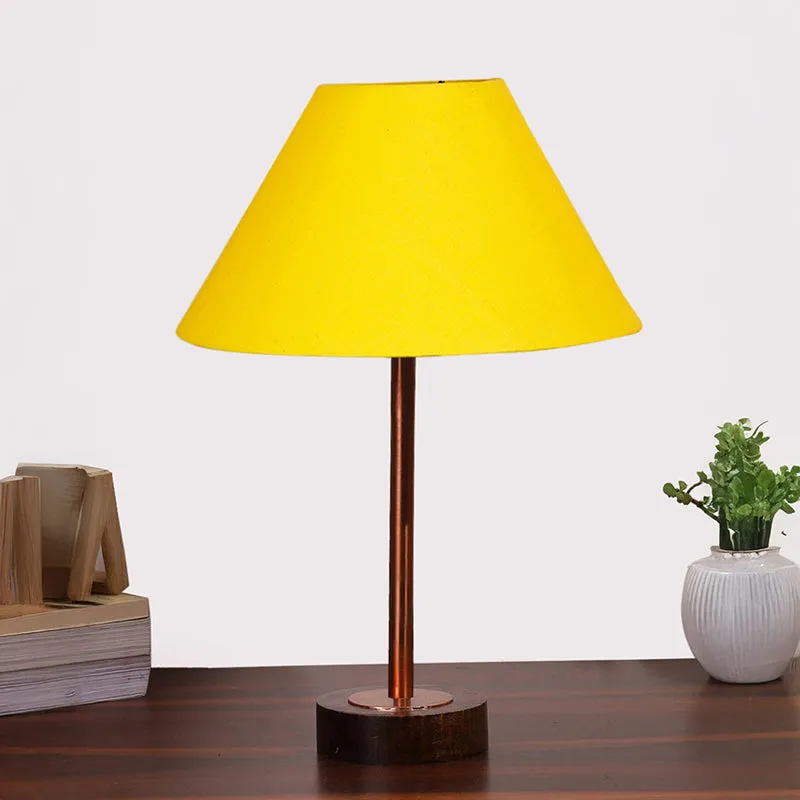 Cotin II Rodin Wooden Table Lamp - Yellow,Copper,Brown media 3