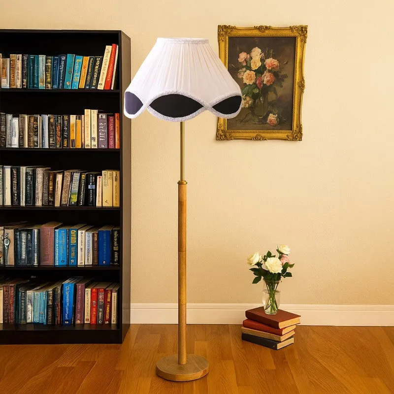 Halo Shine Wooden Floor Lamp - White media 4