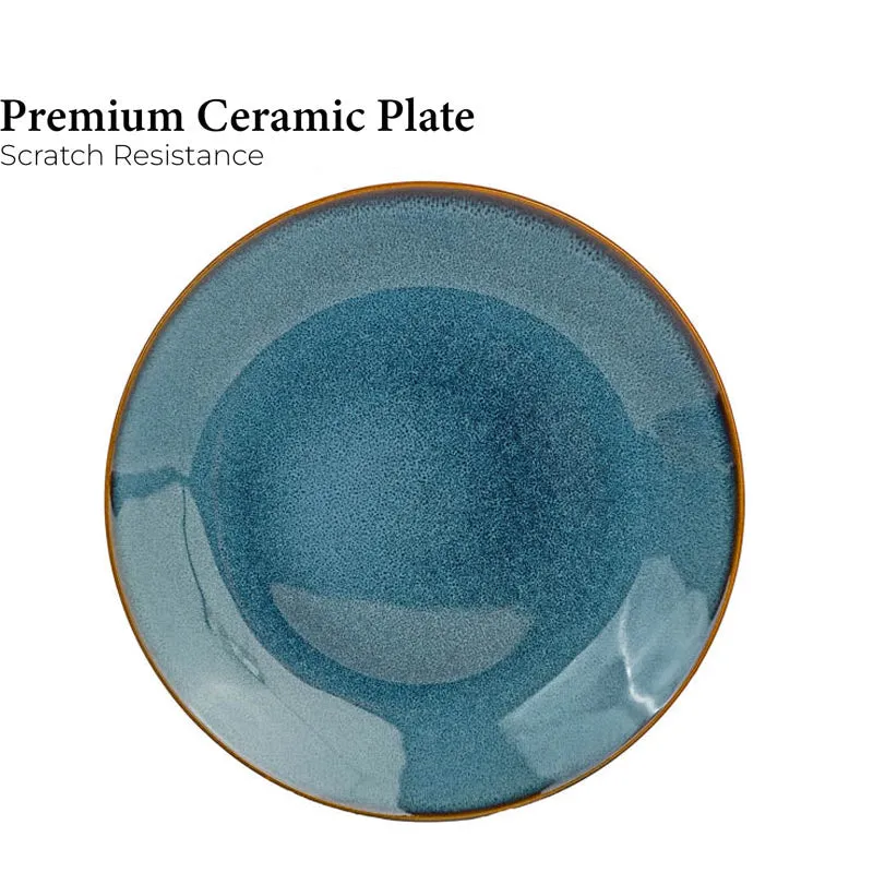 Tarangini Handmade Dinner Plate (Blue) - Set of Four media 8