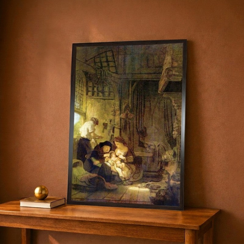 Holy Family Canvas Wall Painting - 12 x 18 Inches