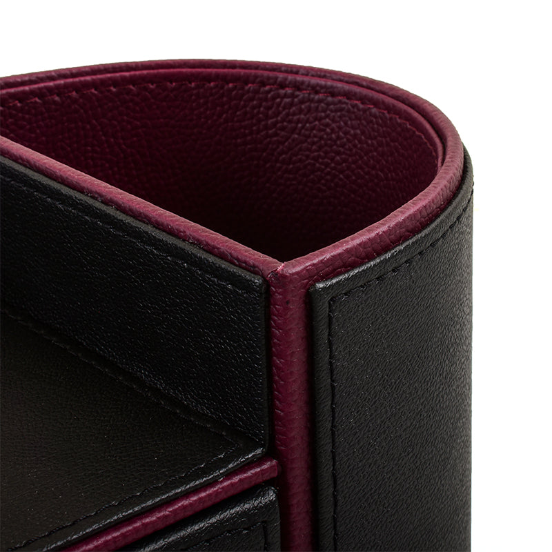 Tisca Curve Faux Leather Desk Organizer - Black media 5