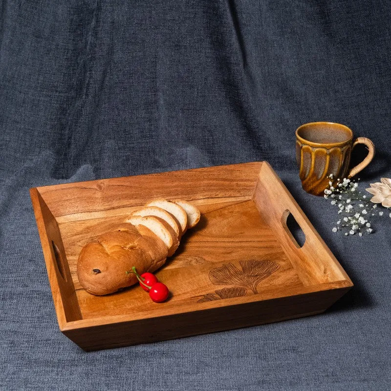 Ornara Pattern Print Wooden Serving Tray media 4
