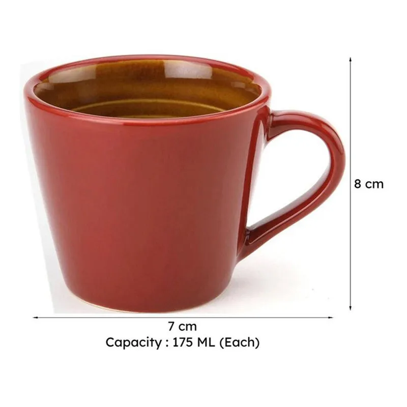 Karvaa Ceramic Tea Cup (175 mL Each)/Multicolor)- Set of Four media 9