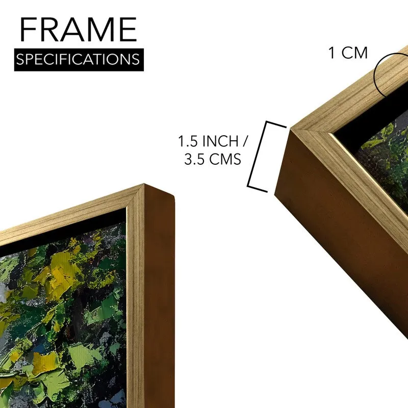 Floral-festooned Canvas Wall Painting With Frame media 8