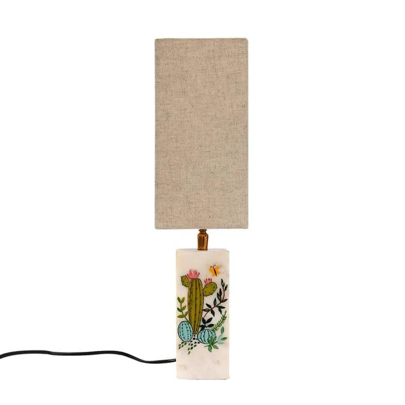 Glimmer Glam Cactus Fabric Table Lamp - Multicolor media 4