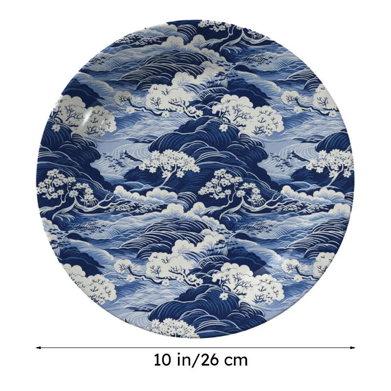 Chinese Blue Wave Wall Plate media 8