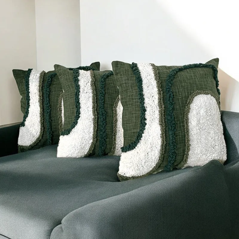 Crest Weft Tufted Cushion Cover Set - Set Of Three media 1